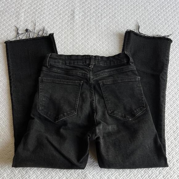 Zara Women's Size 6 Black Distressed Hem Skinny Jeans Grunge High Waisted - Picture 6 of 13